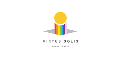 Virtus Solis logo & branding branding design graphic design light logo logobranding panels solar solar panels solarpower spectrum sun vector