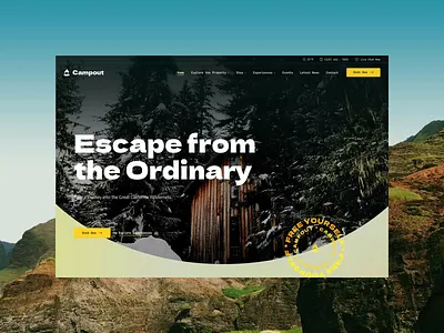 Campout - RV Resort & Campground Theme campground design homepage landing template theme ui web website