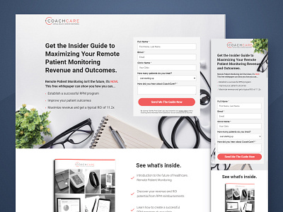 Medical Software Whitepaper // Landing Page Design advertising health landing page marketing medical optimization saas software ux web design