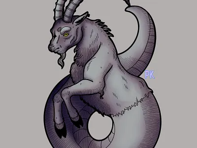 Tattoo design of capricorn design graphic design illustration