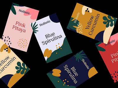 Holistic Concept 3 brand brand identity branding colors colorscheme exploration label label design packaging patt pattern superfood vegan