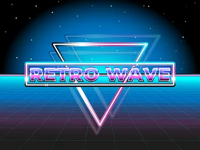 Retro wave banner