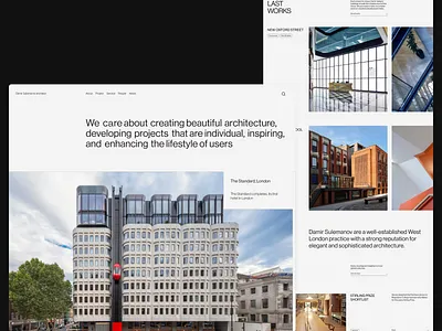 Architecture studio architecture clean design landing page minimal studio ui web