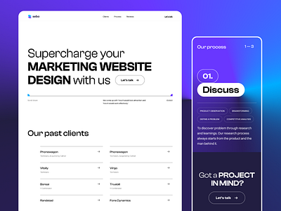 Sebo - New Website agency clean landing page live minimal new website ui web design website