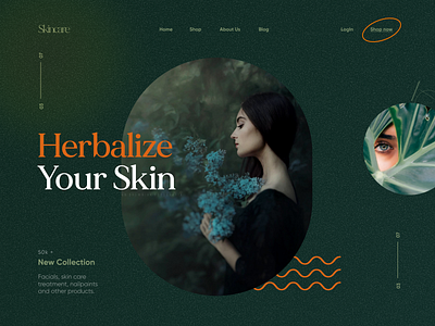 Fashion / Skin Care Website Design 3d animation branding fashion fashion website graphic design illustration landing landing page landing page design minimal modern product design skin skin care typography ui web design website website design