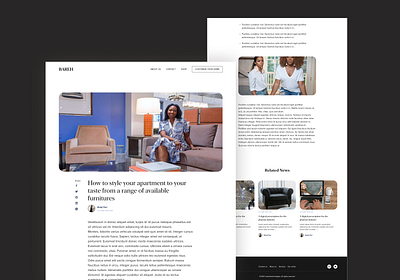 Bareh Blog blog decorator interior decorator news single page website