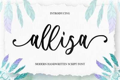 Allisa Script 3d animation branding brush graphic design logo modern motion graphics script ui