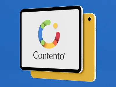 Contento - Logo Animation animation art blue branding circles colorfull composition design elegant gradients graphic identity graphicdesign logo logotype mockup modern motion graphics print design ui yelow