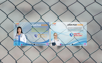 Online Hospital Ad Banner. business card busiyer catalog flyer graphic design id card logo magazin menu motion graphics