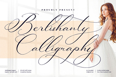 Berlishanty Calligraphy - Beautiful Script Font 3d animation app branding design graphic design icon illustration logo motion graphics typography ui ux vector