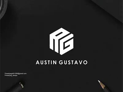 AUSTIN GUSTAVO Logo Concept 3d animation brand identity branding design graphic design icon illustration logo monogram logo motion graphics ui ux vector