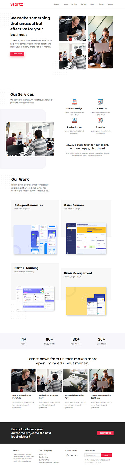 Startx Agency agency hero landingpage ui web design