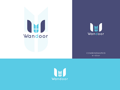 wandoor-logo | Branding | w+door combination brand logo branding branding identity custom logo lettermark logo logo design minimal logo minimalist modern door logo w door logo w logo wordmark