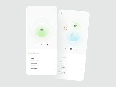 Life Circle app application chart circle dashboard graph graph chart ios minimal mobile mobile ui pie chart ui ux