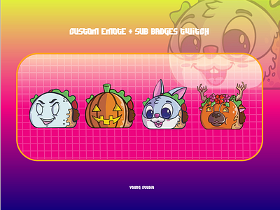 Custom emote and sub badge twitch rabbit evolution corona2021 forest ghost haveaniceday india indonesia japan mexico projectcustom rabbit rusia sheep slepping sticker subbadge treak twitchcustom unitedstate usa youngstudio