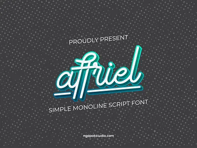 AFFRIEL SIMPLE MONOLINE SCRIPT FONT | brushpen brushscript callygraphy creativefabrica decorative digitallettering display envato handmade handwritting outline swash typespire