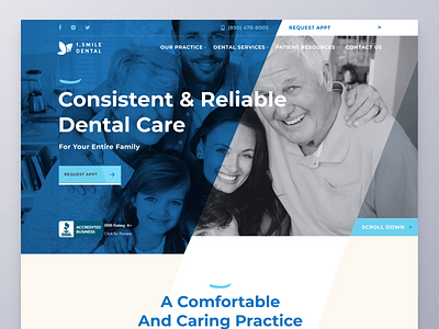 Dental Care Website Design animation dental dental care website design figma home page hospital interaction design modern ui design motion graphics typography ui ui animation ux website website animation