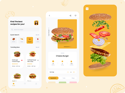 Recipe Book App adobe animation app concept prototyping recipe book uidesign uiuxdesign xd