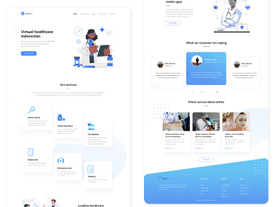 Landing Pages Healthcare Indonesia app app design design design app illustration landingpage prototype ui uidesign uiux uxdesign website
