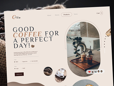 Coffee Way - ecommerce website breakfast brown buy clean coffee concept drink ecommerce food good day graphic design landing page minimal mood product page shop typography ui ux web