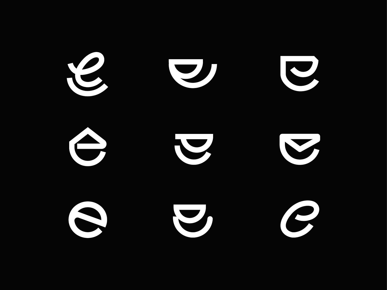 e letter exploration (unused mark) by Next Mahamud on Dribbble