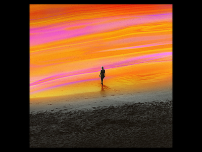 Ex.323 album album cover art cd cover design lp music ocean orange rainbow sleeve vinyl waves