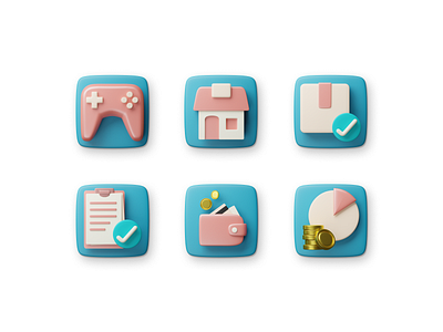 3D Icon Set for Mobile Home Page 3d 3d art 3d icon 3d illustration apps apps icon blender blender 3d blender3d c4d design icon icon design icon set iconography illustration mobile apps mobile icon ui icon uiux