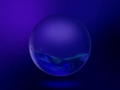Wave glass bead ae ai animation ball glass light loading motion motion graphics water wave