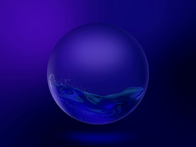 Wave glass bead ae ai animation ball glass light loading motion motion graphics water wave