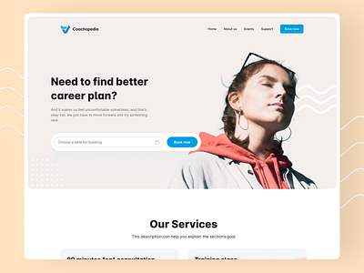 Exploration - Hero section for coach platform design design thinking hero section landing page ui uidesign ux web design website website design