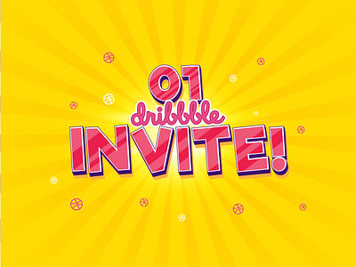 1 Invitation (CLOSED) design draft dribbble dribble invitation illustration invitation invite retro simple typography vector