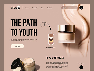 Wera - E-commerce Cosmetics Store cosmetics e commerce design e commerce store e shop home page interface landing page online shopping online store shop shopify shopify product shopify store store web website website design