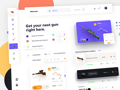 Buy Guns / Firearm Online website landing page landing page design ui design user experience user interface design web page webdesign website website design