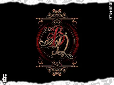BD logo design logo monogram script