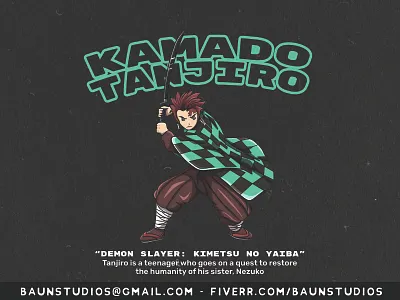 Demon Slayer: Tanjiro adobe illustrator anime anime boy cartoon demon slayer design illustration kimetsu kimetsu no yaiba tanjiro vector