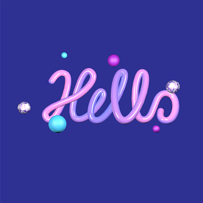 3D Type "HELLO" 3d 3dfont 3dtype 3dtypeface cinema4d graphic design typographic