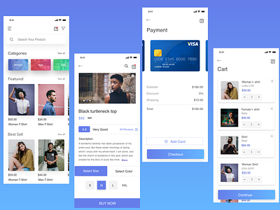 Ecommerce app design ui user interface ux