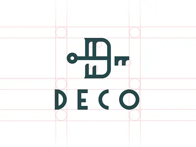 Deco Logo Grid art deco art direction brand identity branding business community concierge coworking creative door elite golden historic hotel key lock logo logo design logomark mark