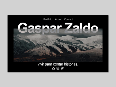 Portfolio Website Concept for a Photographer gaspar gaspar zaldo landing page modern website photographer photographer portfolio photographer website portfolio unsplash web design website website for photographer