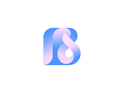 B lettermark abstract branding gradient letterlogo lettermark logo logotype mark modern simple symbol