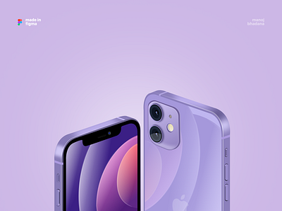 iPhone12 - Made in figma animation clean designinfigma figma illustrations iphone12 manoj bhadana mockup uc ui userexperience ux vector