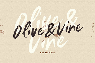 Olive & Vine - Brush Font advertising branding brush brush font classy display elegant fashion font fonts lettering logo minimalist modern sans serif script serif typeface typography unique