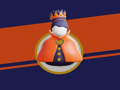 Casino King - 3D Icon 3d 3d illustration 3d web 3dart 3dartist 3dicon casino casino king design icon king website