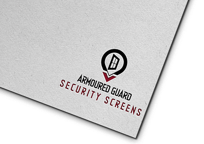 security screens logo branding guard illustraion location logo logo text marron mock up paper safe screens security shape signature text vector website window