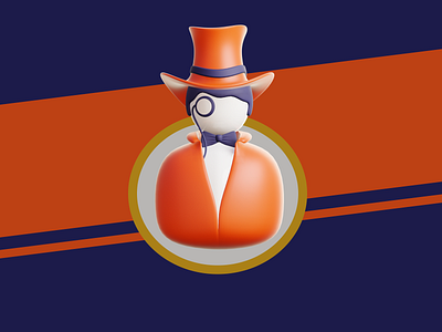 Monopoly Man - 3D Icon 3d 3d design 3d icon 3d web 3dart 3dartist 3dicon casino character civilian design icon 3d logo monopoly man