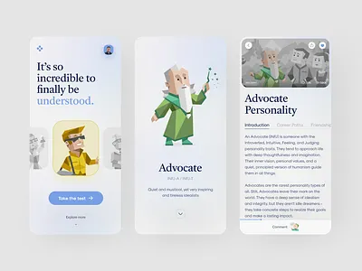 Personalities Test ui