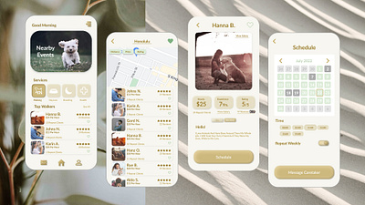 Paw - Dog Walking App Case Study case study dog walking app ui ux