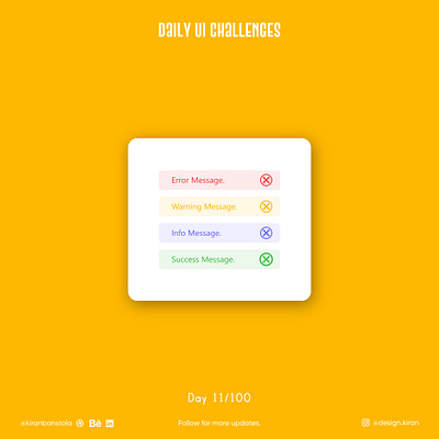 Daily UI 011 - Flash Message daily ui 002 daily ui 2 dailyui dailyuichallenge flash message ui