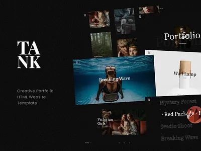 Tank - Creative Portfolio Showcase HTML Website Template blog creative css3 design gallery html5 portfolio responsive template theme themetorium website well commented