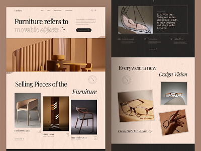 Cabinets - Furniture Website architecture chair dribbble ecommerce furniture furniture design interior interior design landing page minimalist pixency product design shop sunglass website table ui design ux design web design website design website]